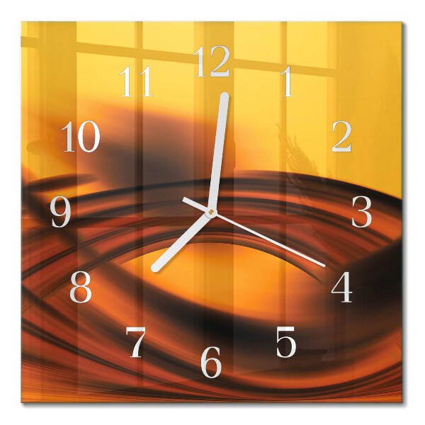Orologio in vetro decorativo quadrato Astrazione
