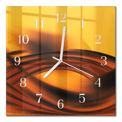 Orologio in vetro decorativo quadrato Astrazione