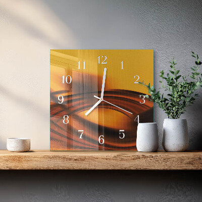 Orologio in vetro decorativo quadrato Astrazione
