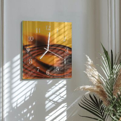 Orologio in vetro decorativo quadrato Astrazione