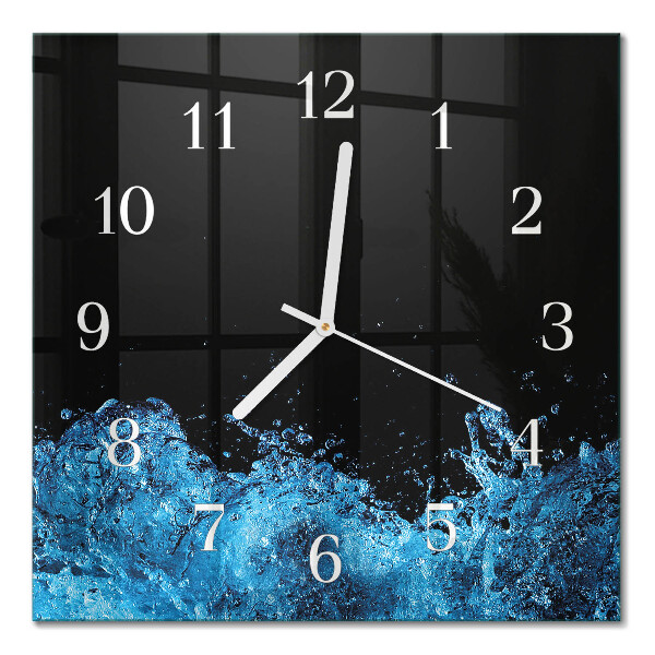 Orologio in vetro decorativo quadrato Acqua