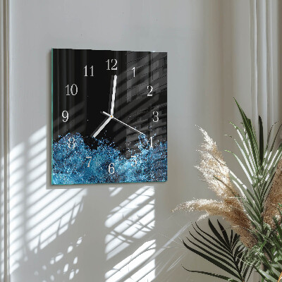 Orologio in vetro decorativo quadrato Acqua