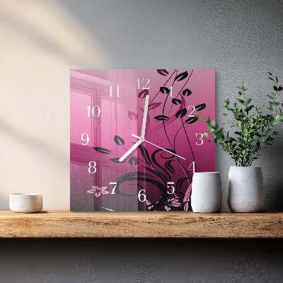 Orologio in vetro decorativo quadrato Arte fluviale