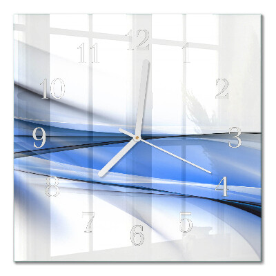 Orologio in vetro decorativo quadrato Linee astratte