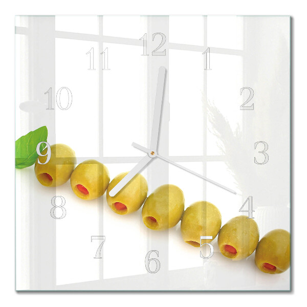 Orologio in vetro decorativo quadrato Olive