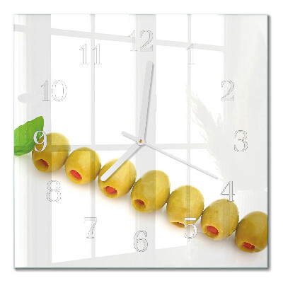 Orologio in vetro decorativo quadrato Olive