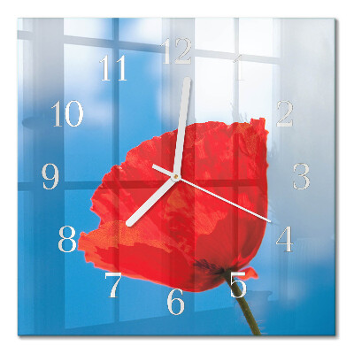 Orologio da parete quadrato Papavero