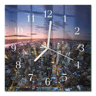 Quadrato orologio quadrato in vetro Orizzonte