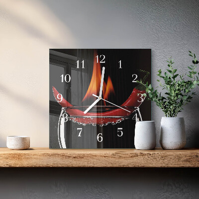 Quadrato orologio Peperoncino piccante