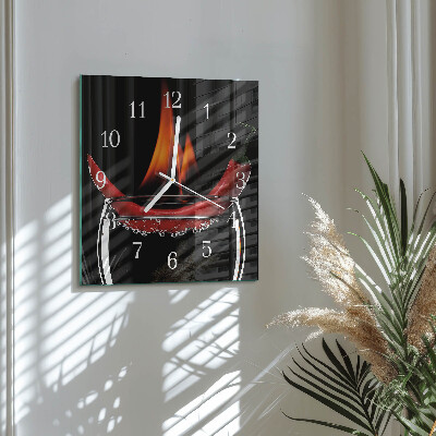 Quadrato orologio Peperoncino piccante
