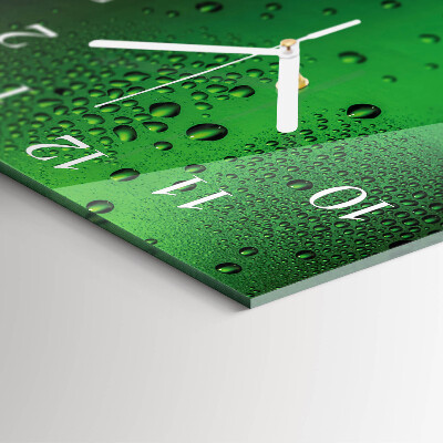 Orologio in vetro decorativo quadrato Gocce d'acqua
