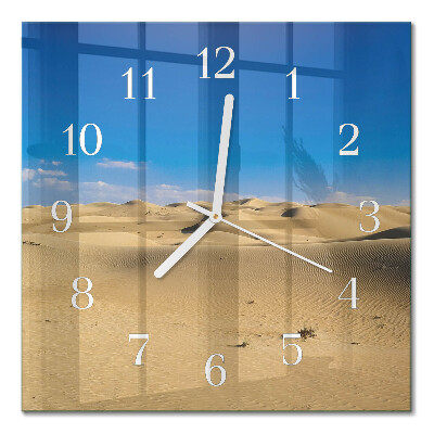 Quadrato orologio quadrato in vetro Deserto