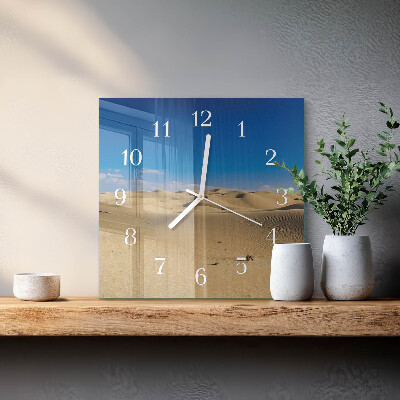 Quadrato orologio quadrato in vetro Deserto