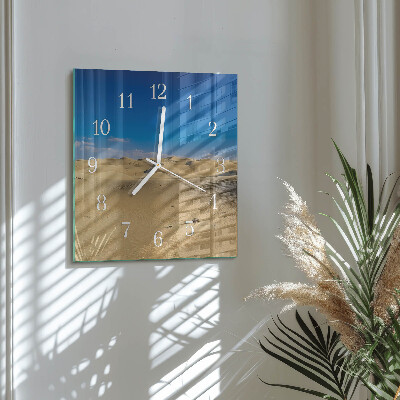 Quadrato orologio quadrato in vetro Deserto