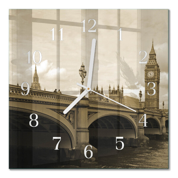 Quadrato orologio Ponte in seppia