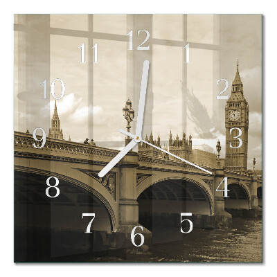 Quadrato orologio Ponte in seppia
