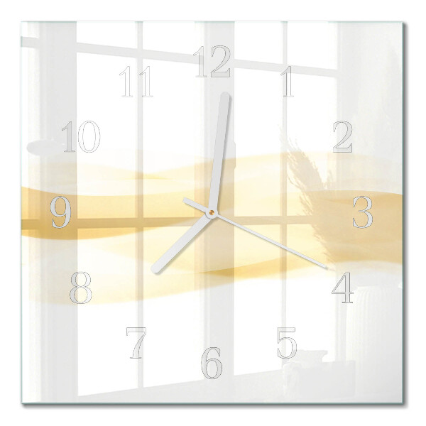 Orologio in vetro decorativo quadrato Onda astratta