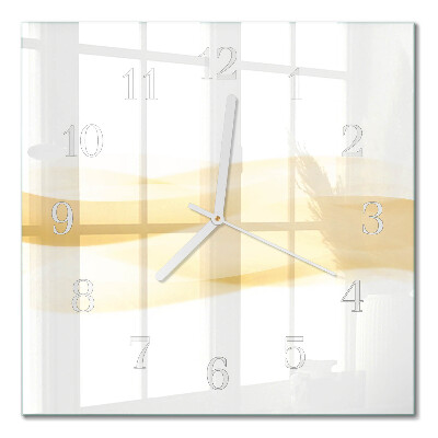 Orologio in vetro decorativo quadrato Onda astratta