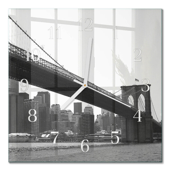 Orologio in vetro decorativo quadrato Ponte