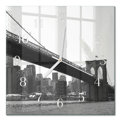 Orologio in vetro decorativo quadrato Ponte