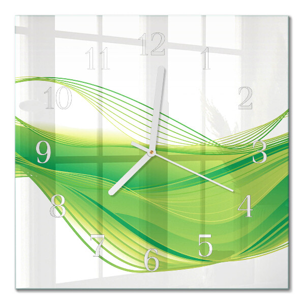 Quadrato orologio quadrato in vetro Linee astratte