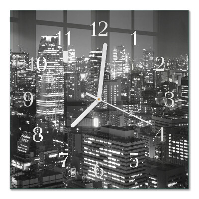 Orologio in vetro decorativo quadrato Orizzonte