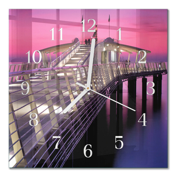 Quadrato orologio quadrato in vetro Molo