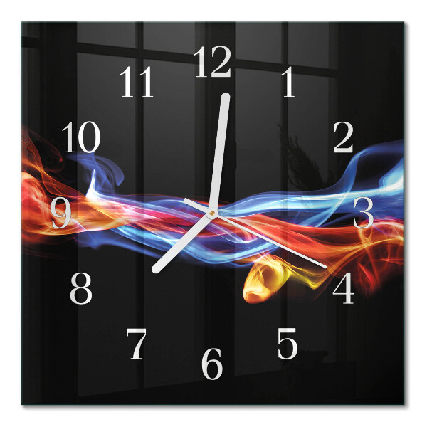Orologio da parete quadrato Fumo astratto
