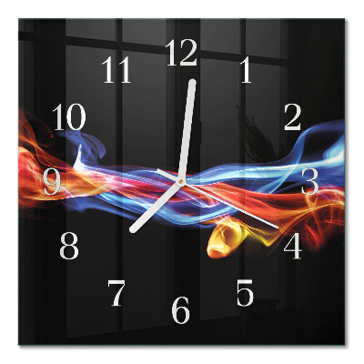 Orologio da parete quadrato Fumo astratto
