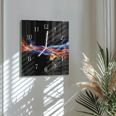 Orologio da parete quadrato Fumo astratto