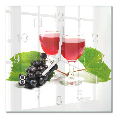 Orologio in vetro decorativo quadrato Uva per il vino