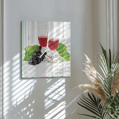 Orologio in vetro decorativo quadrato Uva per il vino