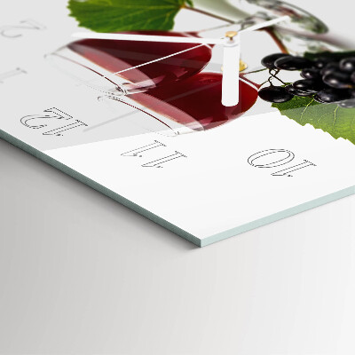 Orologio in vetro decorativo quadrato Uva per il vino