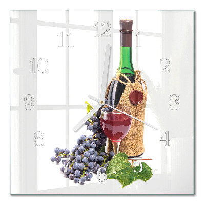 Quadrato orologio Uva per il vino