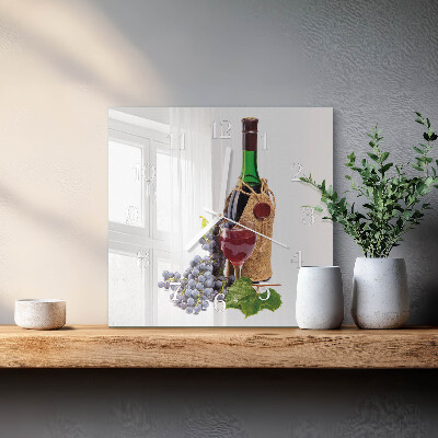 Quadrato orologio Uva per il vino