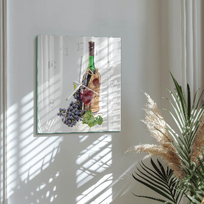 Quadrato orologio Uva per il vino