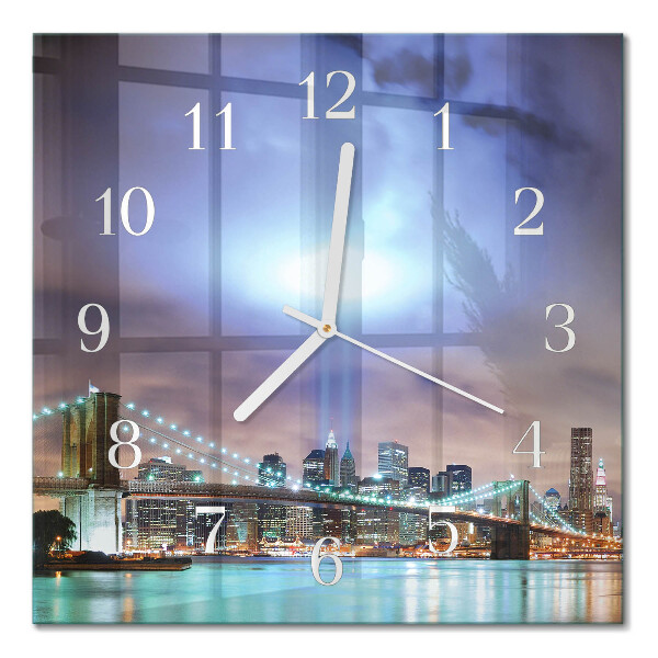 Quadrato orologio quadrato in vetro Orizzonte notturno