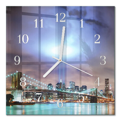 Quadrato orologio quadrato in vetro Orizzonte notturno
