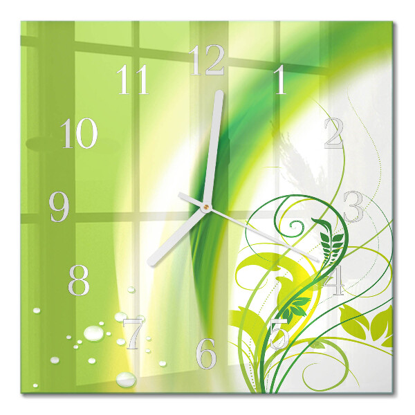 Orologio in vetro decorativo quadrato Impianto modello