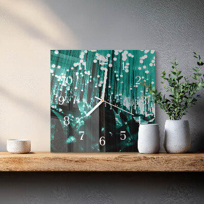 Orologio da parete quadrato Fibra ottica