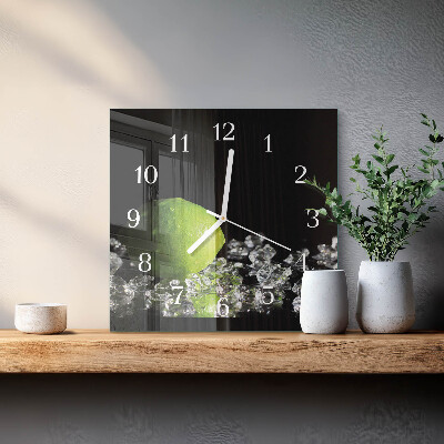 Orologio in vetro decorativo quadrato Carbonato di calcio