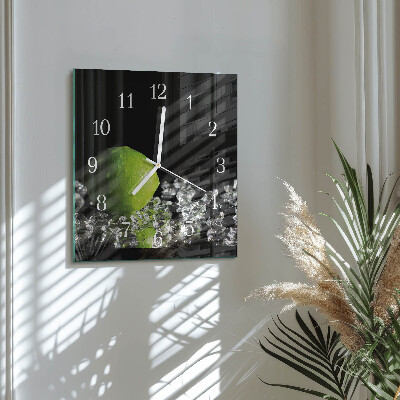 Orologio in vetro decorativo quadrato Carbonato di calcio