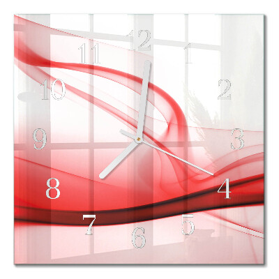 Quadrato orologio quadrato in vetro Linee astratte