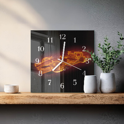 Orologio in vetro decorativo quadrato Robaccia