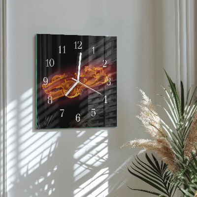 Orologio in vetro decorativo quadrato Robaccia