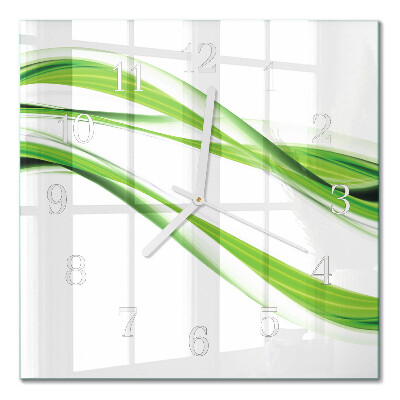 Orologio in vetro decorativo quadrato Linee astratte