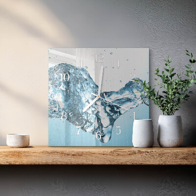 Quadrato orologio quadrato in vetro Acqua