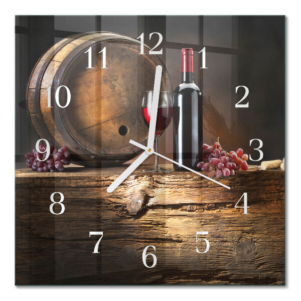 Orologio da parete quadrato Uva per il vino