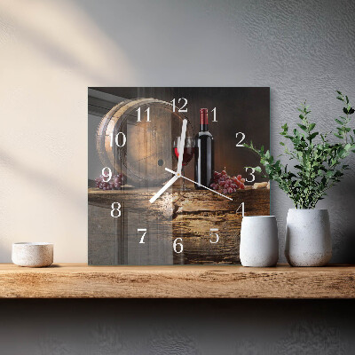Orologio da parete quadrato Uva per il vino