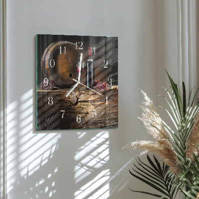 Orologio da parete quadrato Uva per il vino